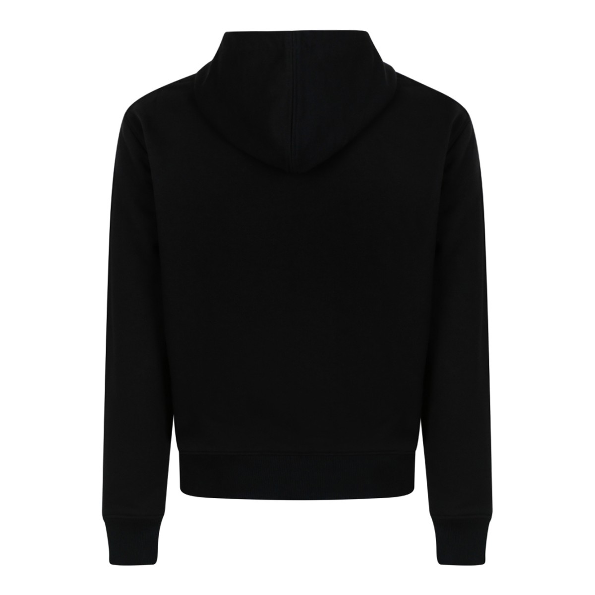AMI Paris Black Ami de Cur Zip-Up Hoodie.