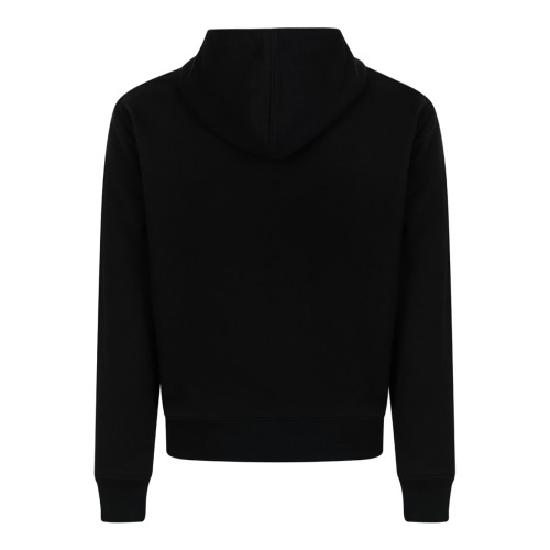 AMI Paris Black Ami de Cur Zip-Up Hoodie.