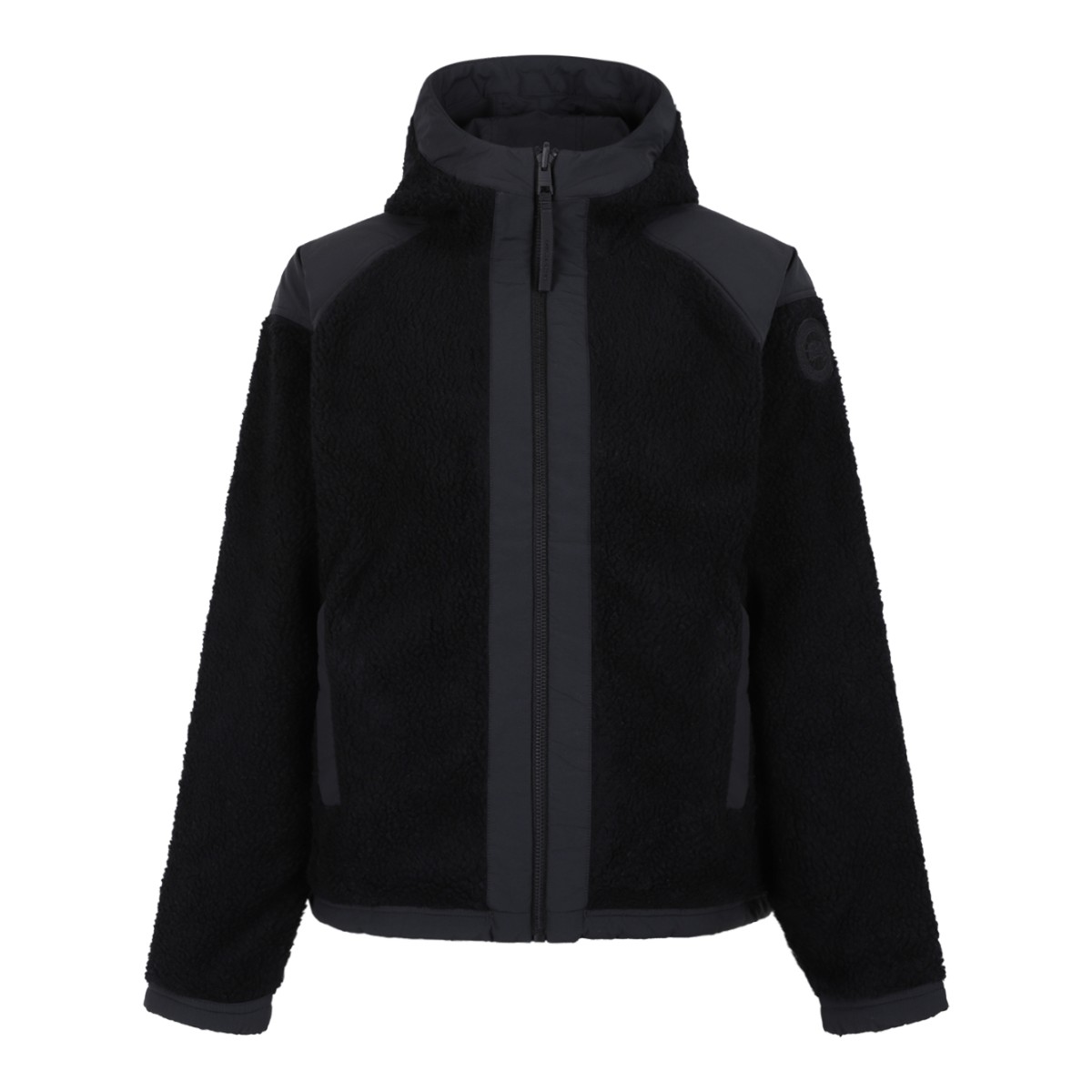 Canada Goose Black Hybrid Hooded Jacket.