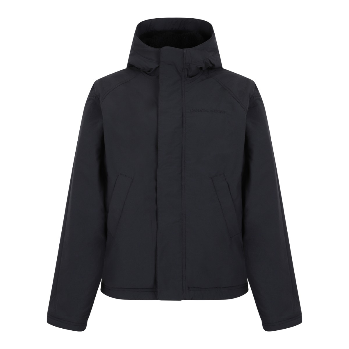 Canada Goose Black Hybrid Hooded Jacket.