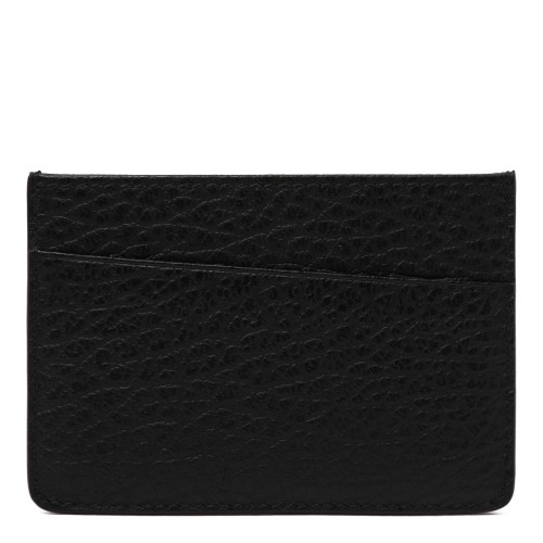 Maison Margiela Black Grained Leather Card Holder.