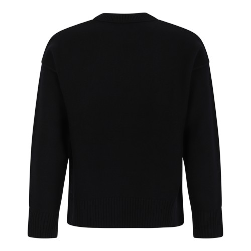 AMI Paris Black Ami de Cur Oversized Knit Sweater.