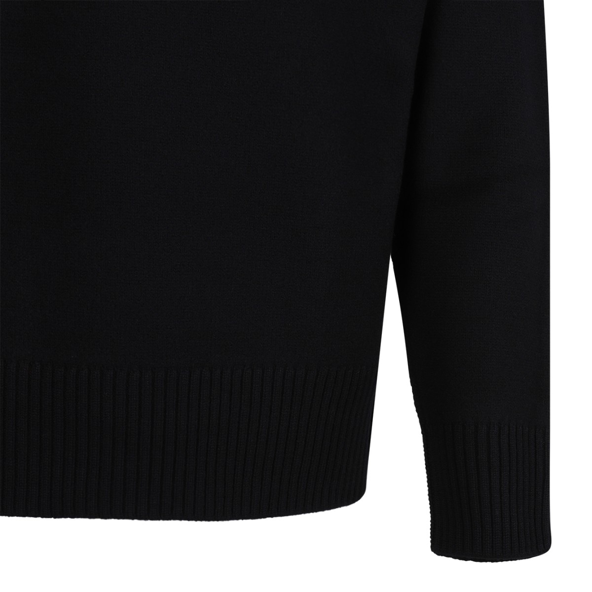 AMI Paris Black Ami de Cur Oversized Knit Sweater.