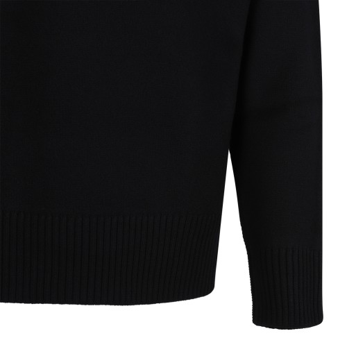 AMI Paris Black Ami de Cur Oversized Knit Sweater.