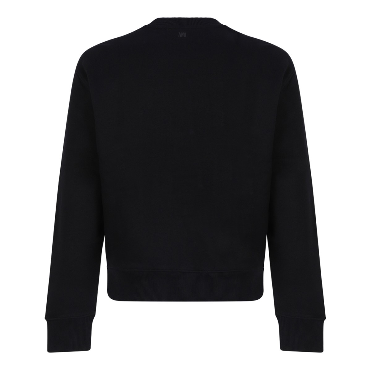 AMI Paris Black Ami de Cur Cotton Sweatshirt.