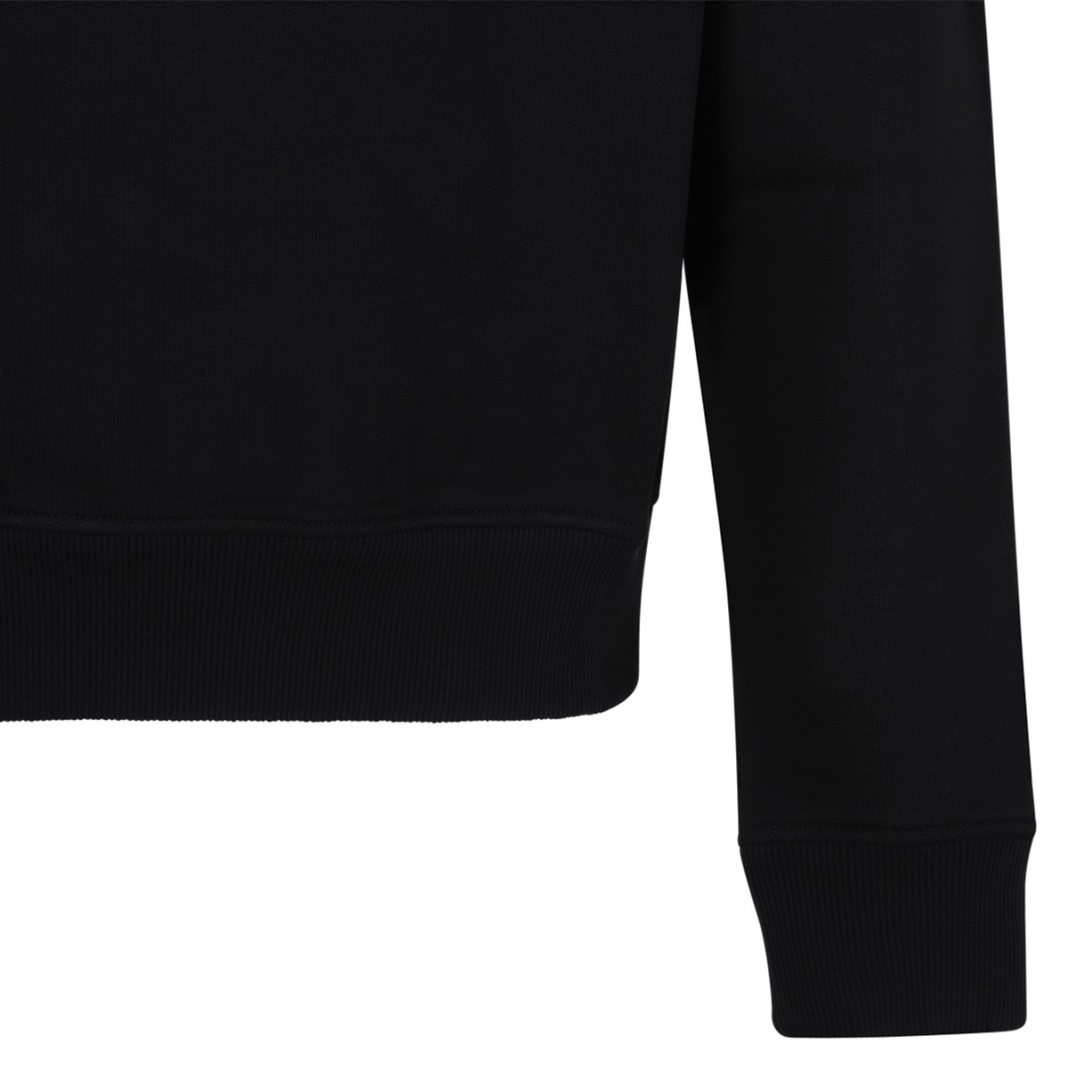 AMI Paris Black Ami de Cur Cotton Sweatshirt.