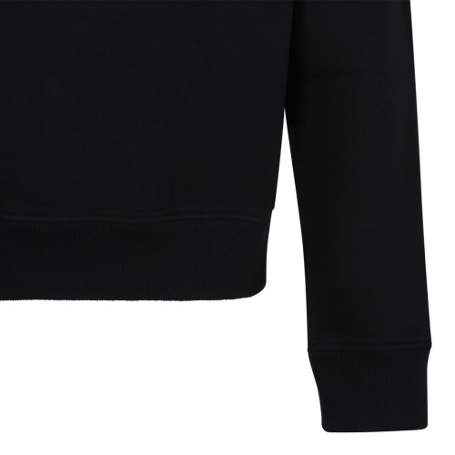 AMI Paris Black Ami de Cur Cotton Sweatshirt.
