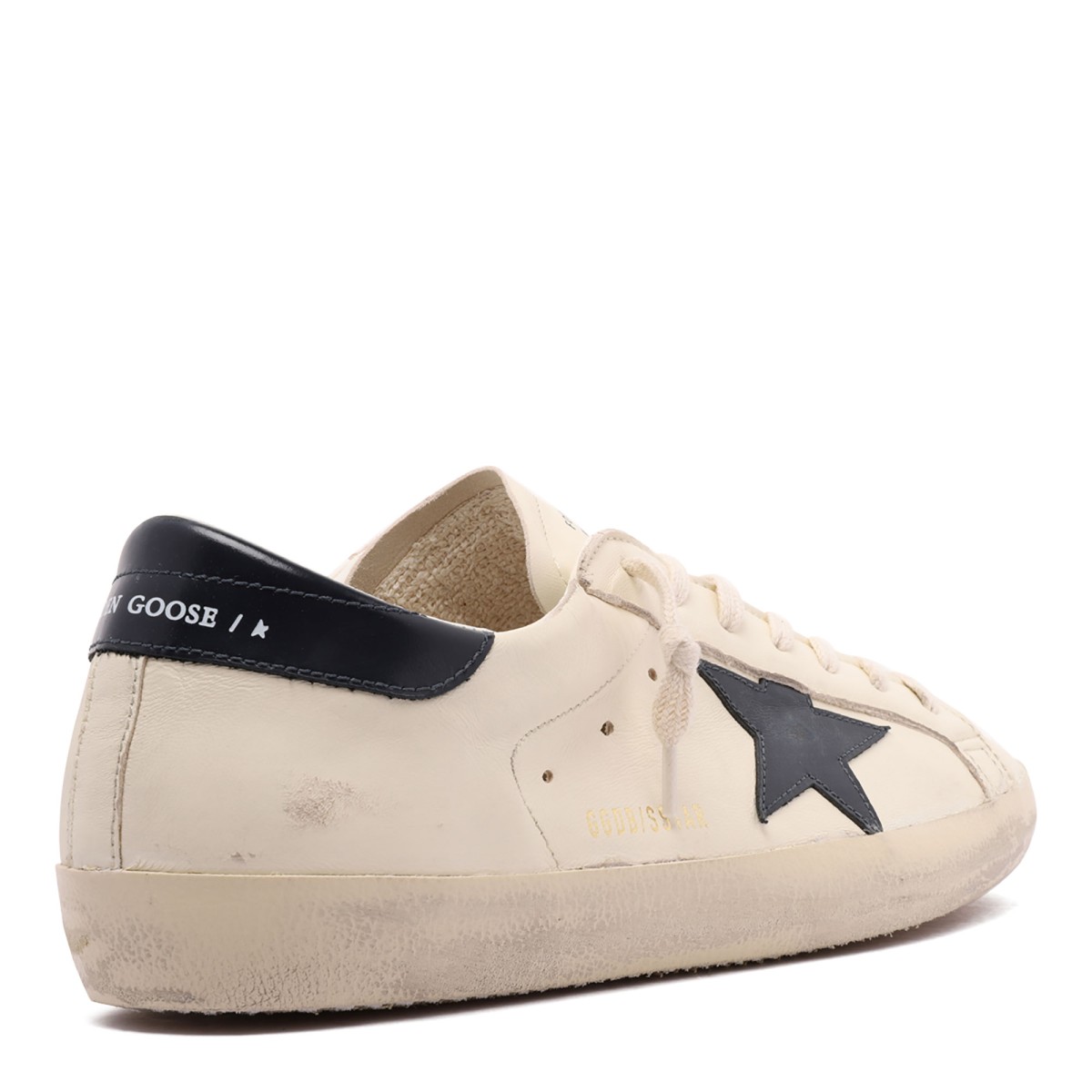 White and Black Super Star Sneakers