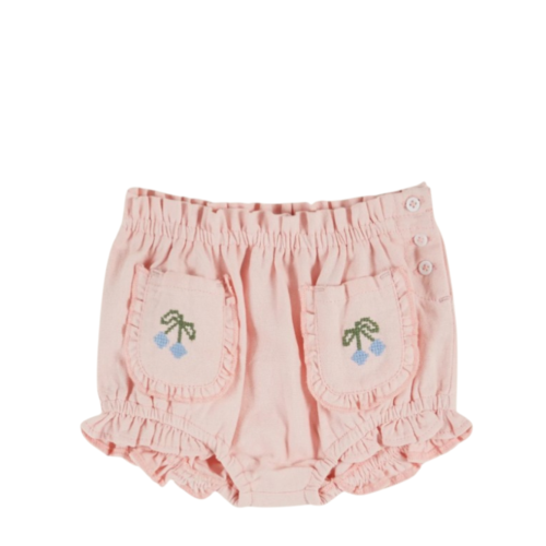 Bloomer pink embroidered pockets