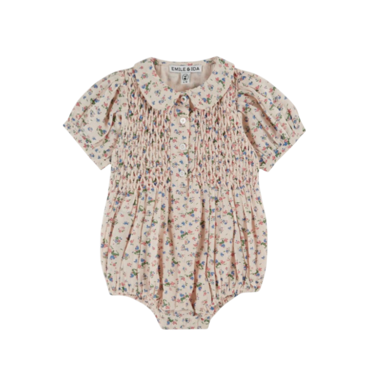Combibloomer pink Patterned Smocked
