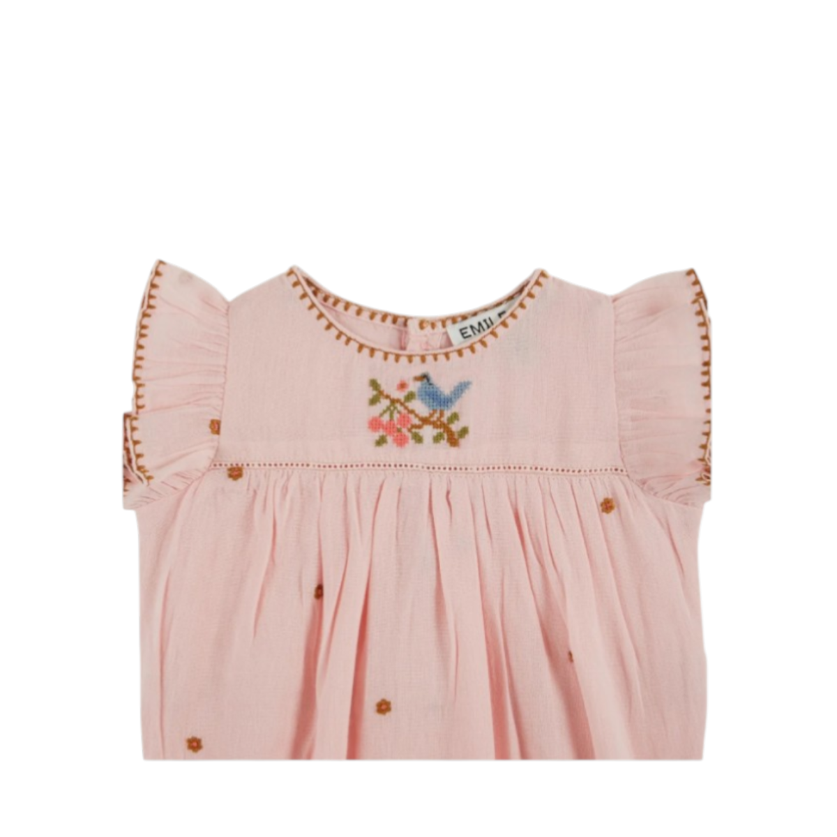 Combibloomer embroidered pink flowers