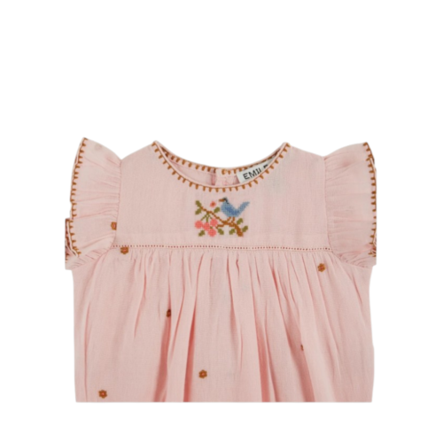 Combibloomer embroidered pink flowers