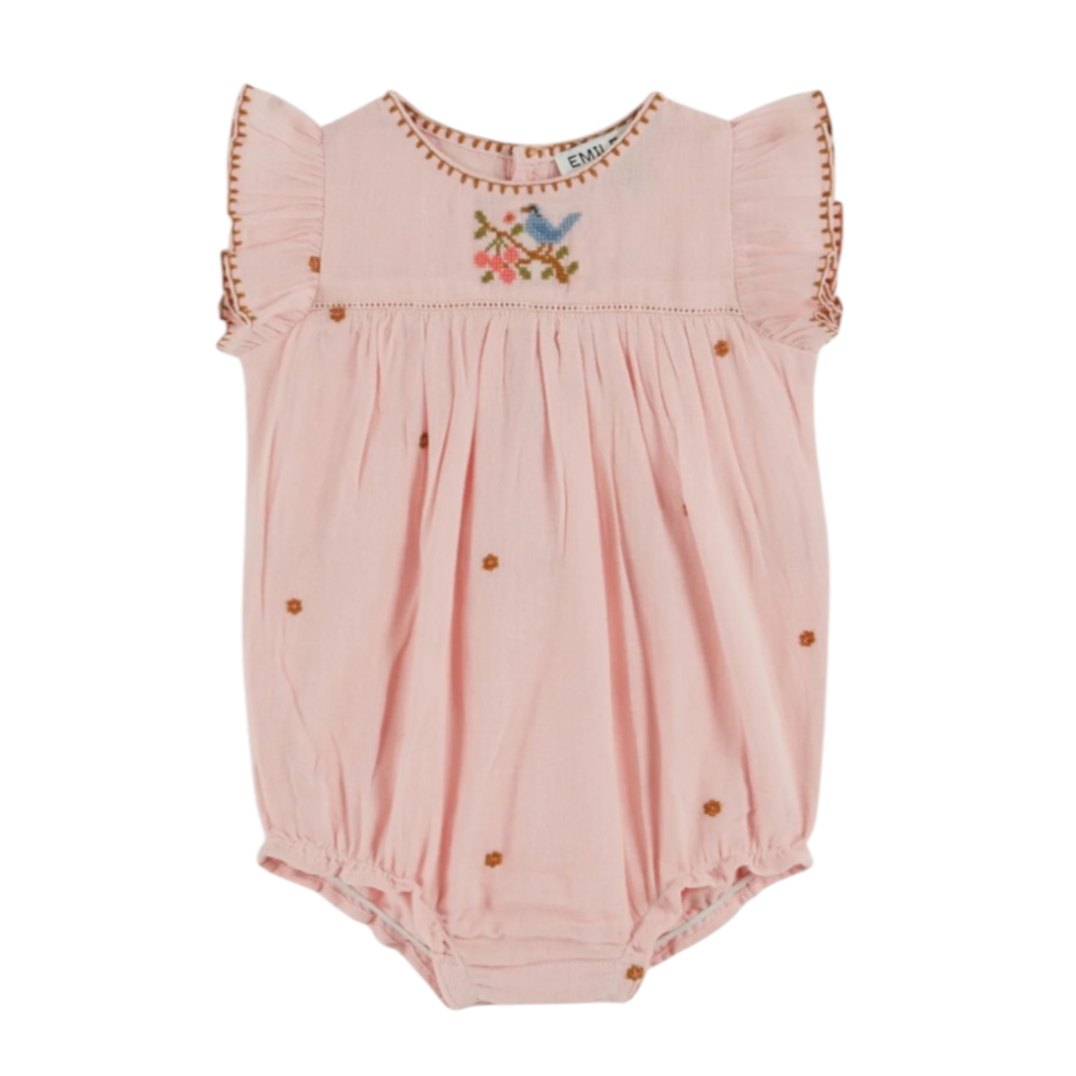 Combibloomer embroidered pink flowers