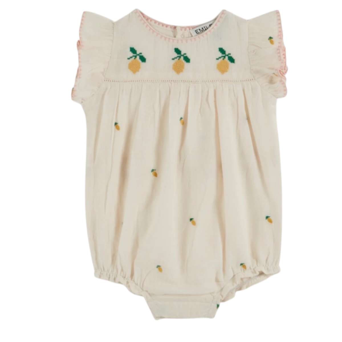 Combibloomer embroidered cream lemons