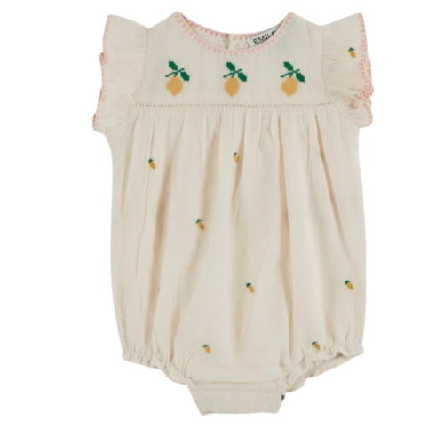 Combibloomer embroidered cream lemons
