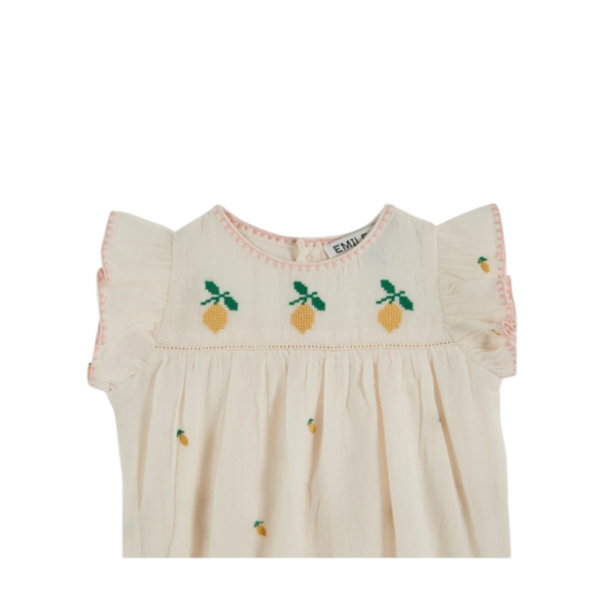 Combibloomer embroidered cream lemons
