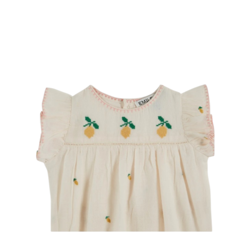 Combibloomer embroidered cream lemons
