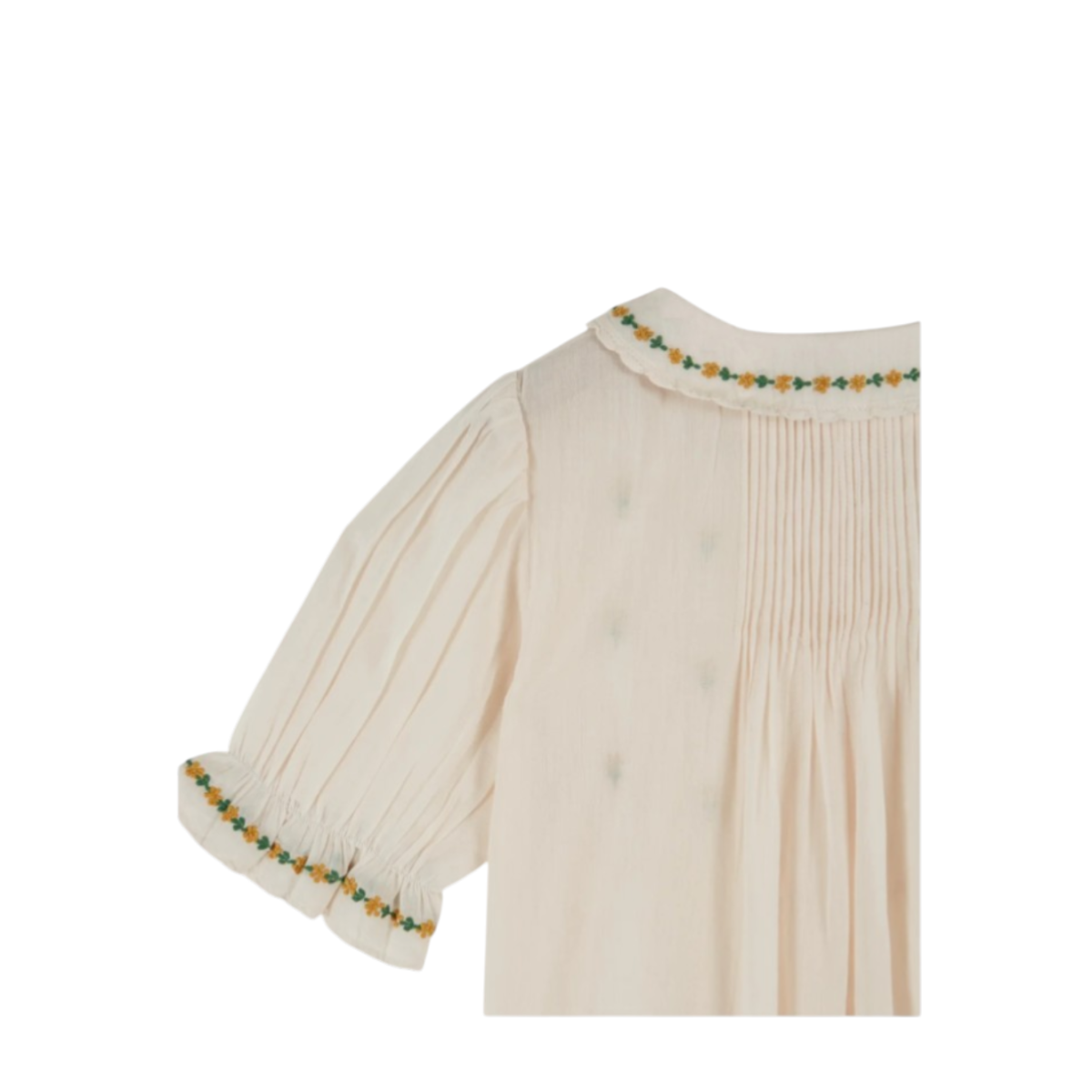 Blouse cream embroidered cotton