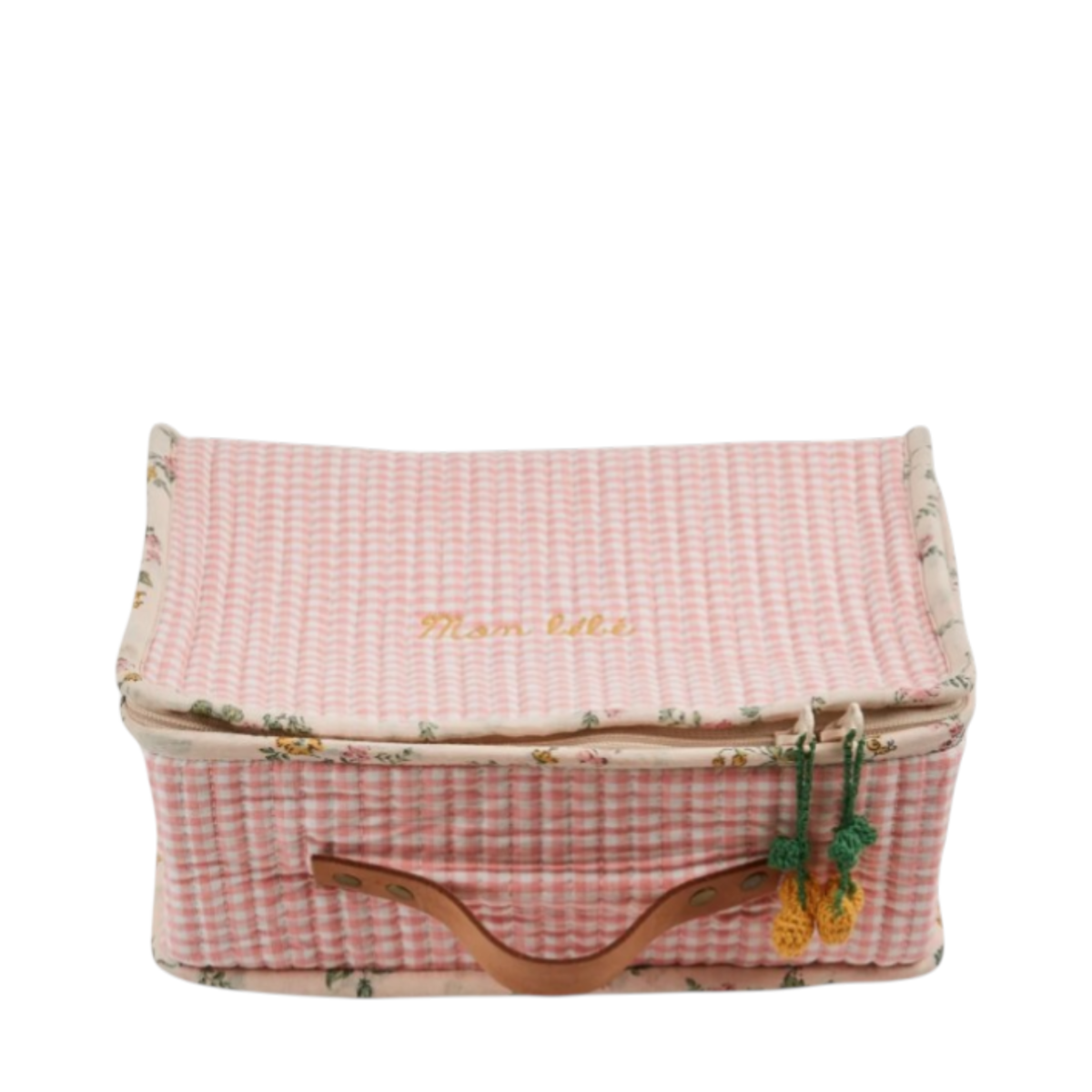 Small suitcase pink gingham