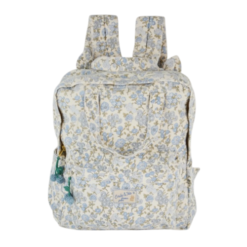 Backpack blue floral
