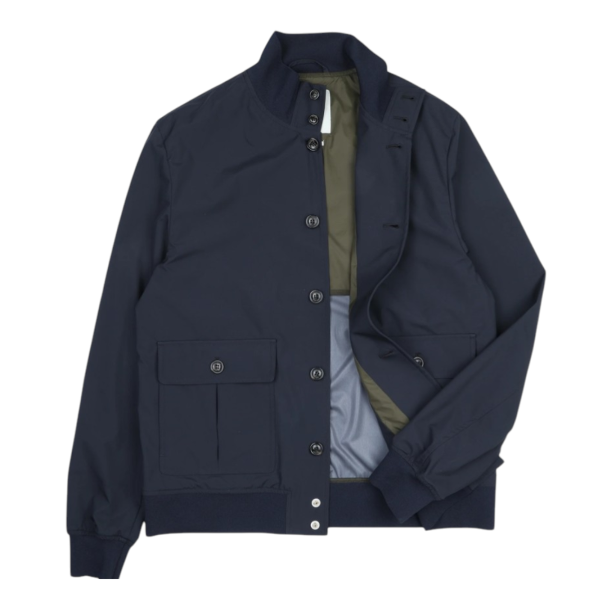 Microfiber pocket jacket Blue Navy