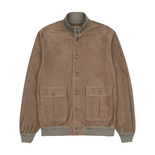 Suede jacket unlined grege