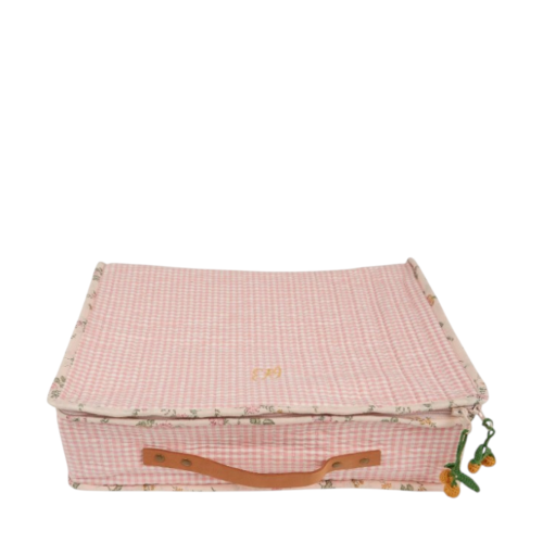 Suitcase Pink gingham
