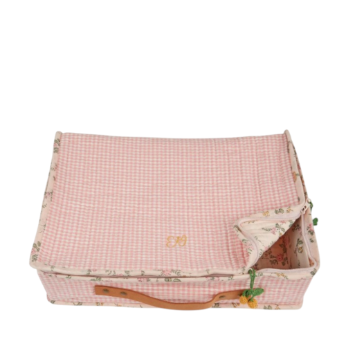 Suitcase Pink gingham