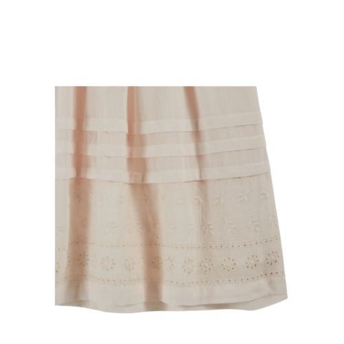 Dress cream English embroidery