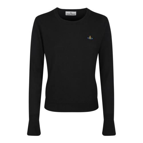 Black Logo Embroidered Jumper