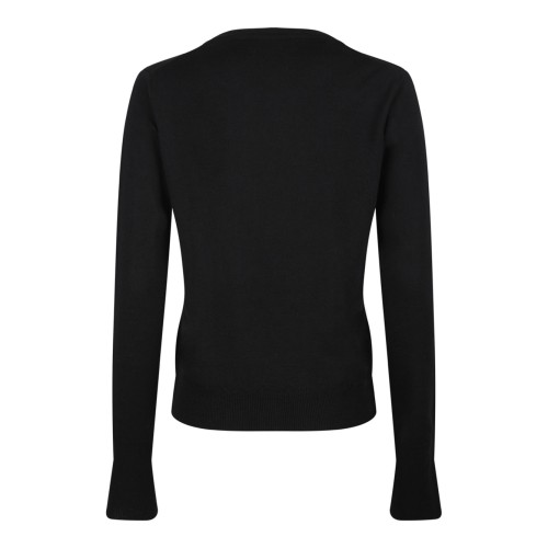 Black Logo Embroidered Jumper 2