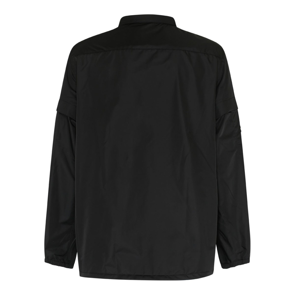 Black Nylon Logo Clip Jacket