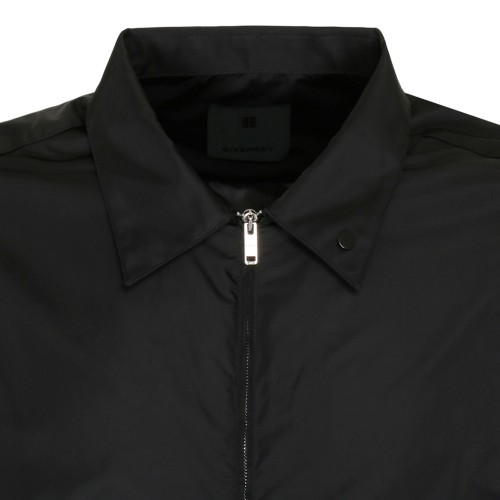 Black Nylon Logo Clip Jacket