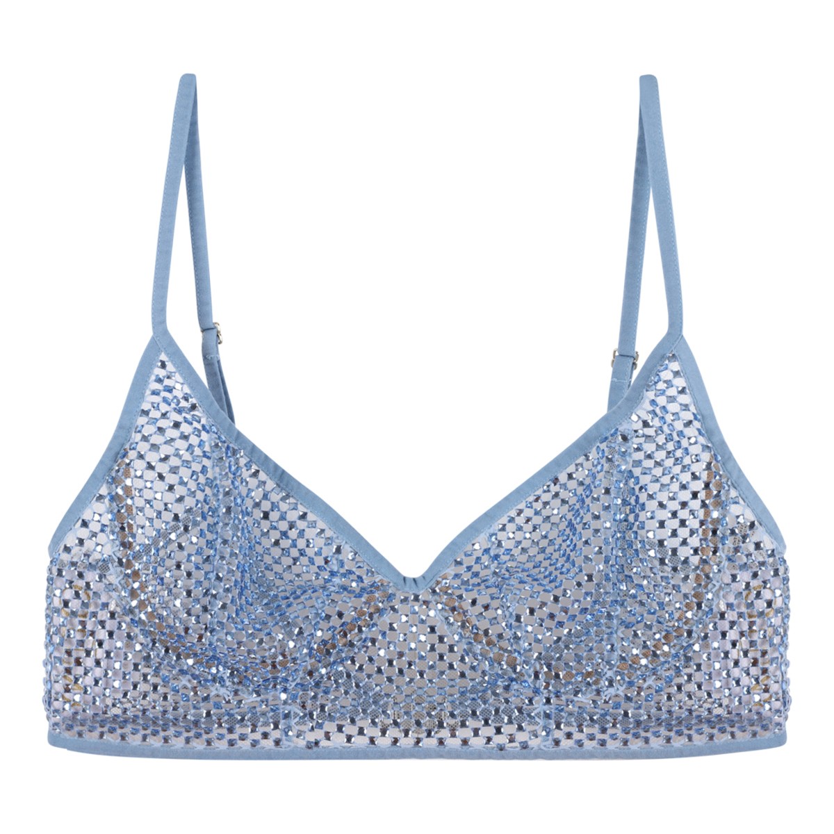 Blue Shadow Embellished Bralette Top