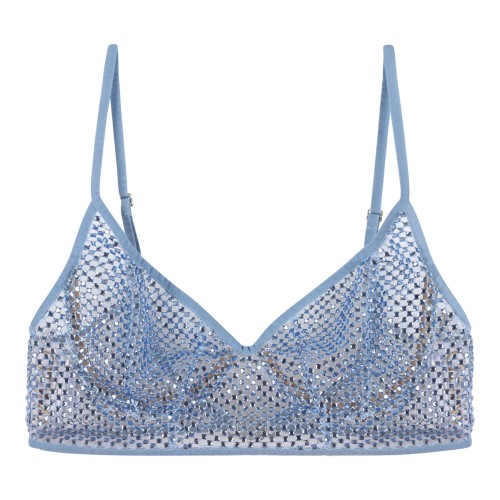 Blue Shadow Embellished Bralette Top