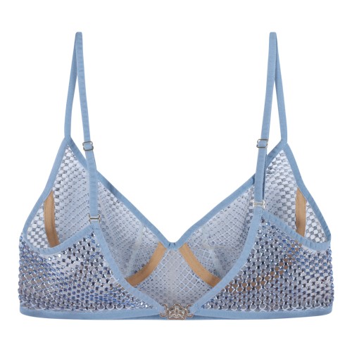 Blue Shadow Embellished Bralette Top