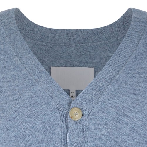 Wool cardigan with V-neck