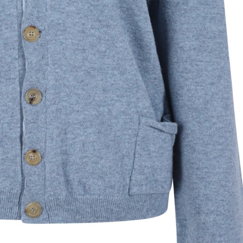 Wool cardigan with V-neck