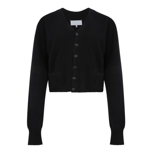 Wool cardigan with V-neck