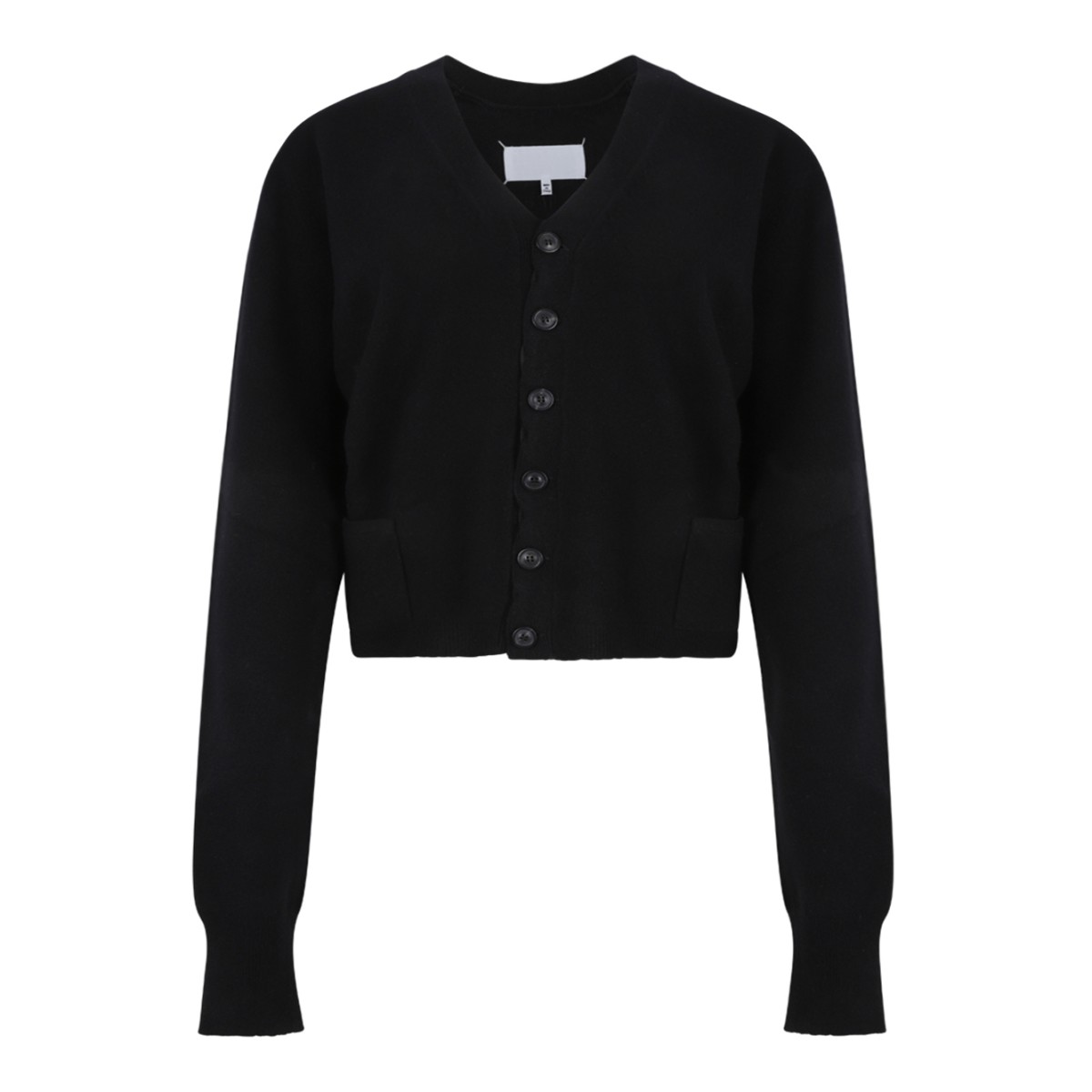 Wool cardigan with V-neck