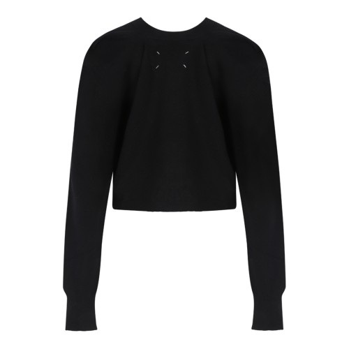 Wool cardigan with V-neck