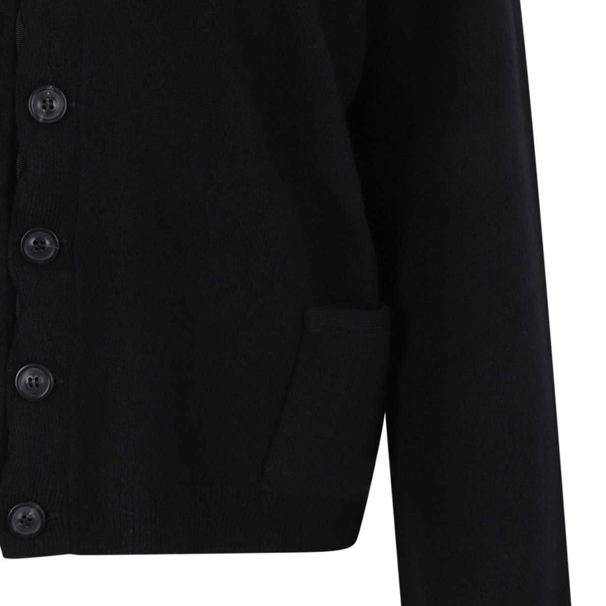 Wool cardigan with V-neck