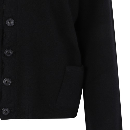 Wool cardigan with V-neck