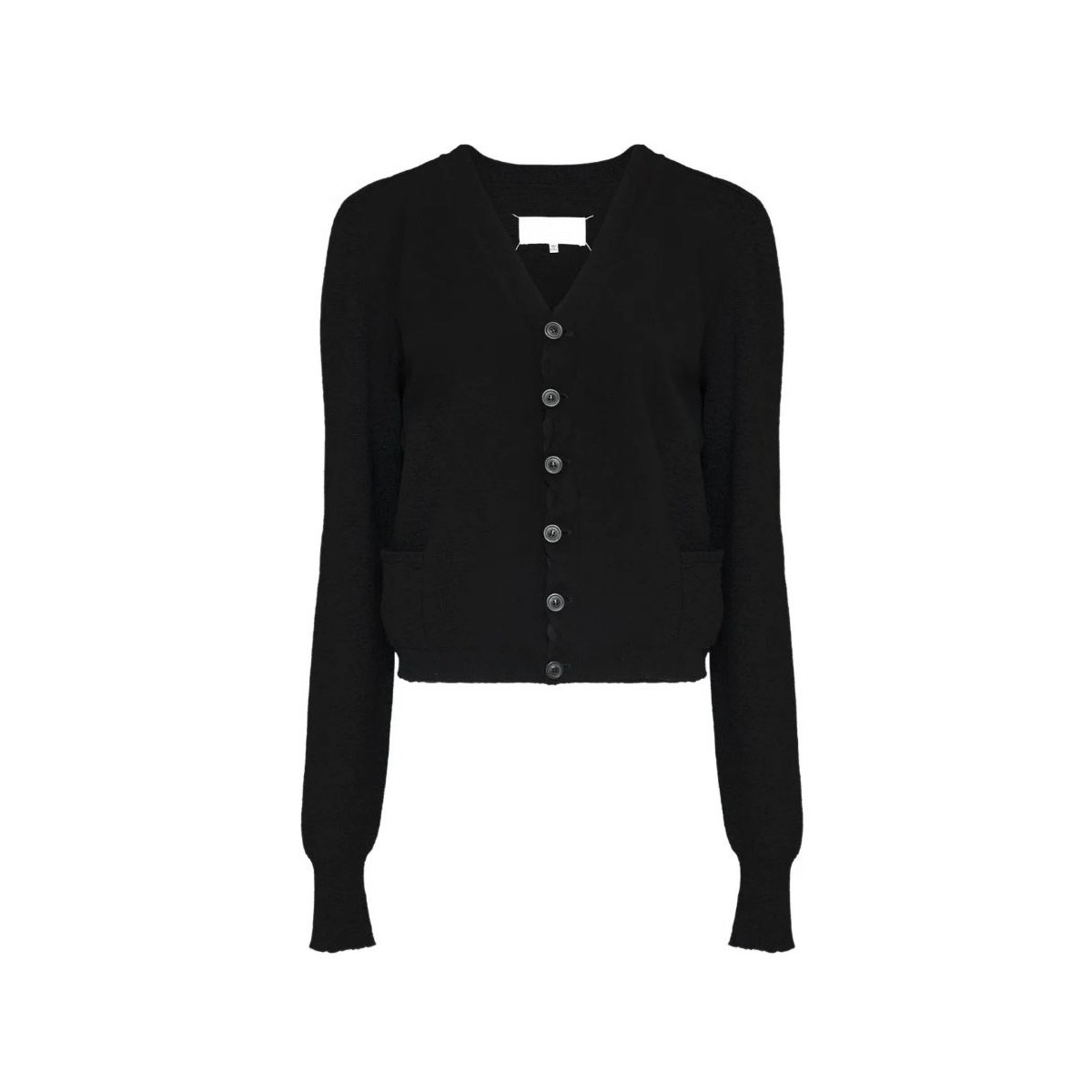 Wool cardigan with V-neck