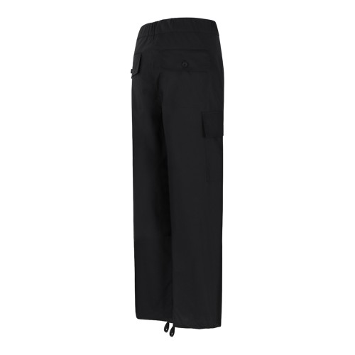Douuod Black Wide-Leg Cargo Trousers.