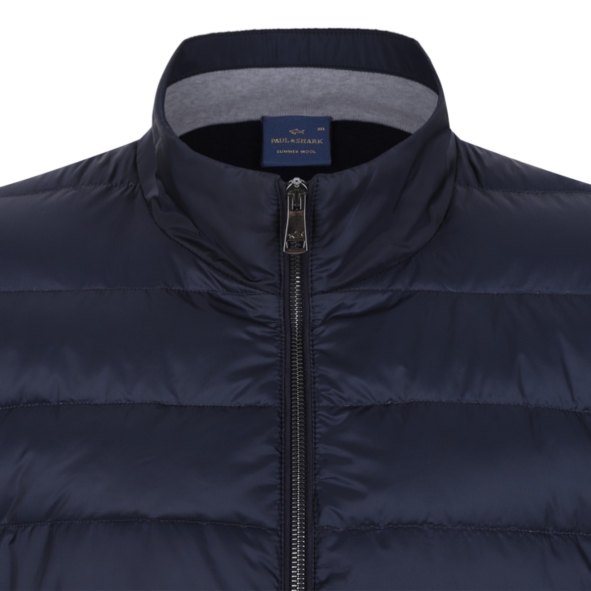 Paul & Shark Navy Blue Quilted Down Vest.