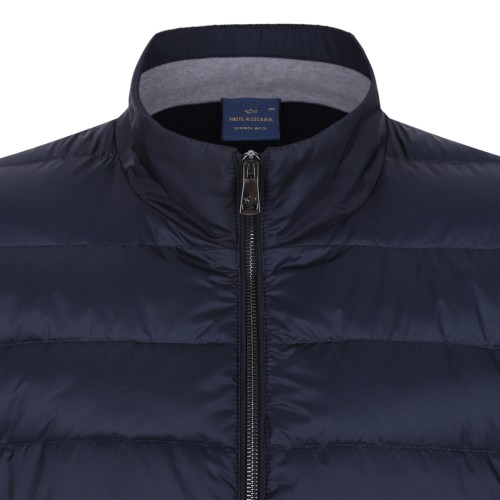 Paul & Shark Navy Blue Quilted Down Vest.