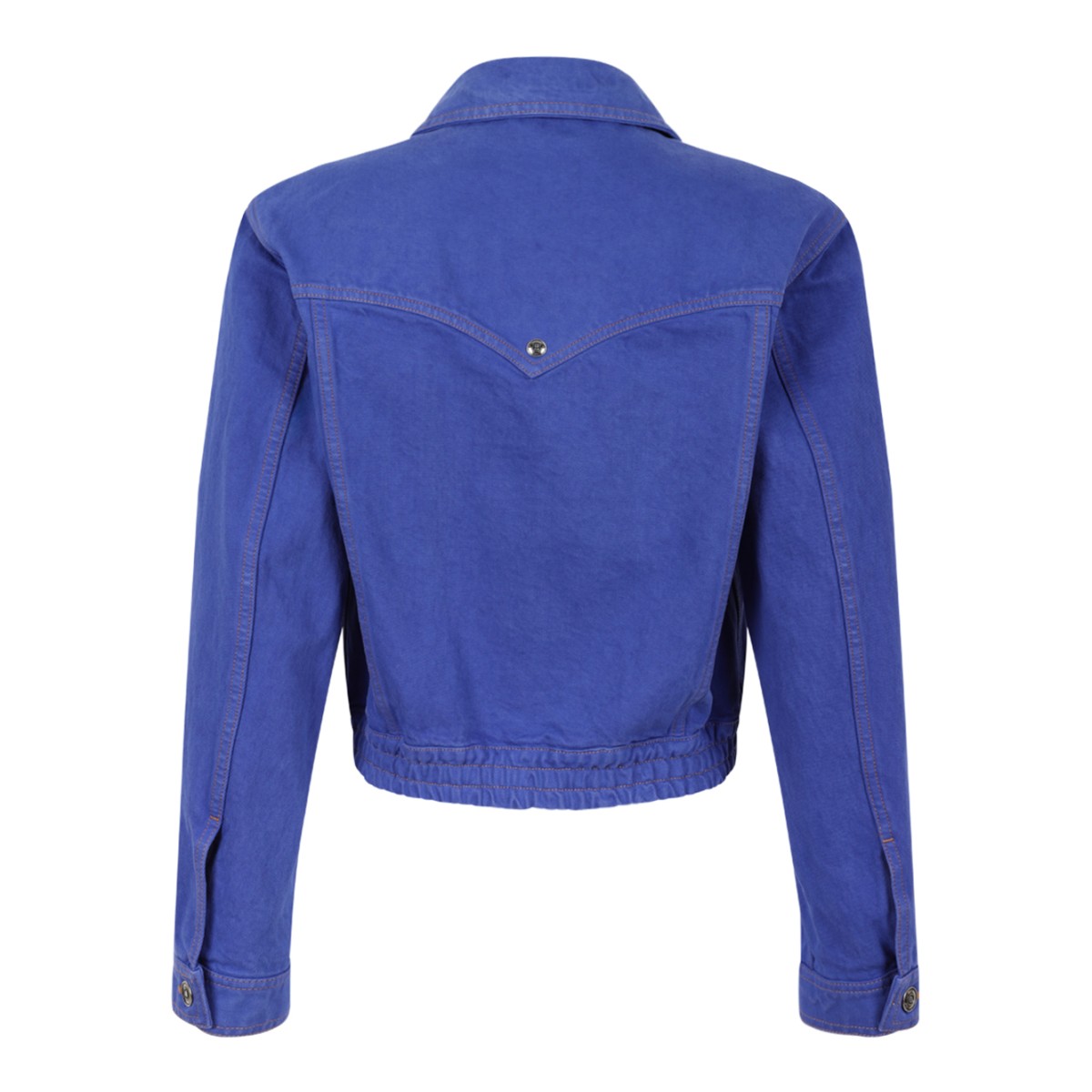 Versace Blue Cropped Denim Jacket.