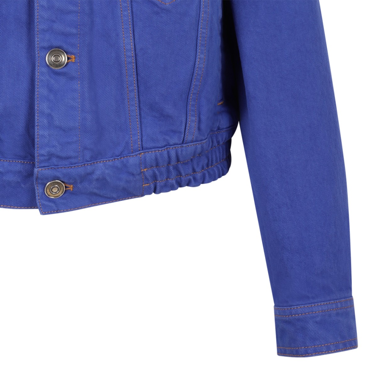 Versace Blue Cropped Denim Jacket.