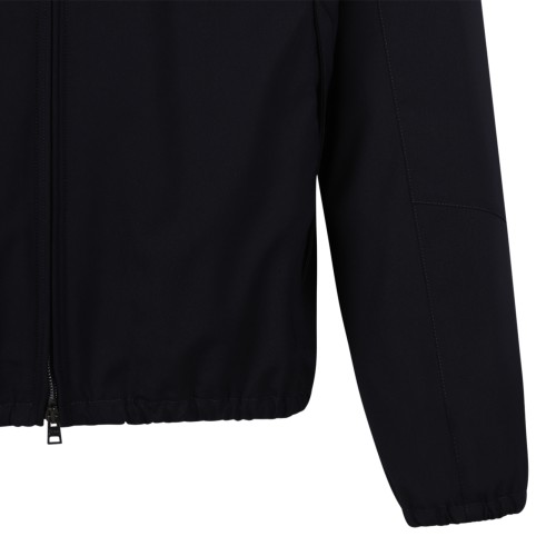 Herno Navy Blue Lightweight Zip Jacket.